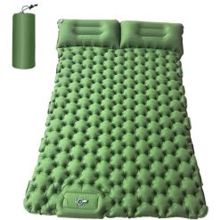 TANCYCO Matelas De Camping Pour 2 Personnes Avec Oreiller Pneumatique Matelas Pneumatique Portable Matelas De Couchage Imperméable Pour Sac à Dos,Vert,