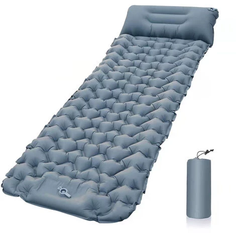 TANCYCO Tapis De Camping Léger Avec Oreiller Pneumatique Matelas Pneumatique Portable Matelas De Couchage Imperméable Pour Sac à Dos,Gris, 2 TANCYCO Tapis De Camping Léger Avec Oreiller Pneumatique Matelas Pneumatique Portable Matelas De Couchage Imperméable Pour Sac à Dos,Gris, – Image 2