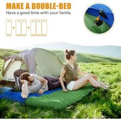 PERLE RARE Matelas De Camping Ultraléger Matelas Pneumatique Avec Pompe à Pied Tapis De Camping Plage Camping Randonnée Bleu Royal -Matelas Soldes Boutique 59968002 4