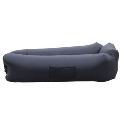 TANCYCO Super Léger Extérieur Rapide Infaltable Air Sofa Canapé Portable Lit Gonflable Pliable Plage Sleeping Lounger Laybag,Le Noir,260 * 70cm