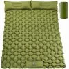 LIFCAUSAL Double Matelas De Couchage De Camping, Coussin De Camping Gonflable Presse-pieds Ultraléger 2 Personnes Tapis De Camping Avec Oreiller Pour Camping Randonnée Voyage Sac à Dos Tente Et Vanlife