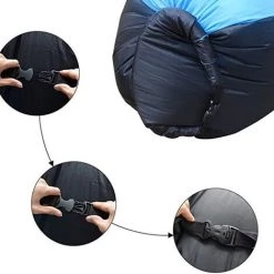 FR-LIFE Hamac Gonflable Portatif Pliable Avec Un Petit Sac Air Sofa Imperméable,235*70CM BR-Vie (Bleu) -Matelas Soldes Boutique 61048017 4