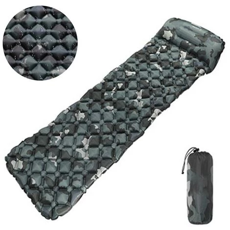 LTS FAFA Matelas De Couchage Ultraléger Avec Oreiller Intégré, Matelas De Camping Gonflable Compatible Avec La Randonnée, Les Voyages Et La Randonnée, Camp Compact Et Portable. 2 LTS FAFA Matelas De Couchage Ultraléger Avec Oreiller Intégré, Matelas De Camping Gonflable Compatible Avec La Randonnée, Les Voyages Et La Randonnée, Camp Compact Et Portable. â Image 2