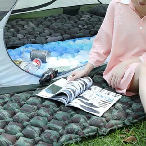 LTS FAFA Matelas De Couchage Ultraléger Avec Oreiller Intégré, Matelas De Camping Gonflable Compatible Avec La Randonnée, Les Voyages Et La Randonnée, Camp Compact Et Portable. 4 LTS FAFA Matelas De Couchage Ultraléger Avec Oreiller Intégré, Matelas De Camping Gonflable Compatible Avec La Randonnée, Les Voyages Et La Randonnée, Camp Compact Et Portable. â Image 4