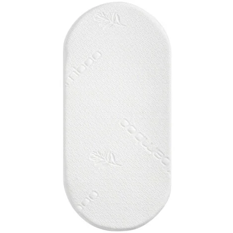 Babysom - Matelas De Couffin Bamboo - 72x32cm - Landau | Nacelle | Berceau - Epaisseur 4cm - Forme Ovale - Déhoussable - Fabrication Francaise - Blanc 3 Babysom - Matelas De Couffin Bamboo - 72x32cm - Landau | Nacelle | Berceau - Epaisseur 4cm - Forme Ovale - Déhoussable - Fabrication Francaise - Blanc – Image 3