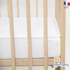 LES NOURSONS Matelas Bébé Climatisé - 60x120 Cm - Réversible - 1 Face Été Fraîche / 1 Face Hiver Ouatinée - OekoTex® - Fabrication Française - Blanc -Matelas Soldes Boutique 61180288 4