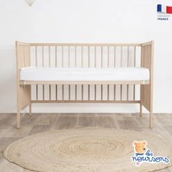 LES NOURSONS Matelas Bébé Climatisé - 60x120 Cm - Réversible - 1 Face Été Fraîche / 1 Face Hiver Ouatinée - OekoTex® - Fabrication Française - Blanc -Matelas Soldes Boutique 61180288 5