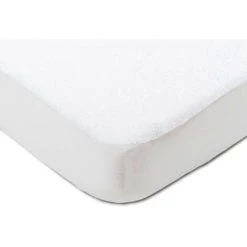 Babysom - Protège Matelas / Alèse Bébé - Bamboo - 60x120 Cm - Imperméable - Doux Et Respirant - Bouclette éponge - Blanc