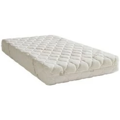 PTIT LIT P'tit Lit - Matelas Bébé Coton Bio - 60x120 Cm - 100% Coton : Matière Naturelle D'origine Végétale - Sans Traitement Chimique - Déhoussable - Oeko Tex® - Fabrication Française - Blanc