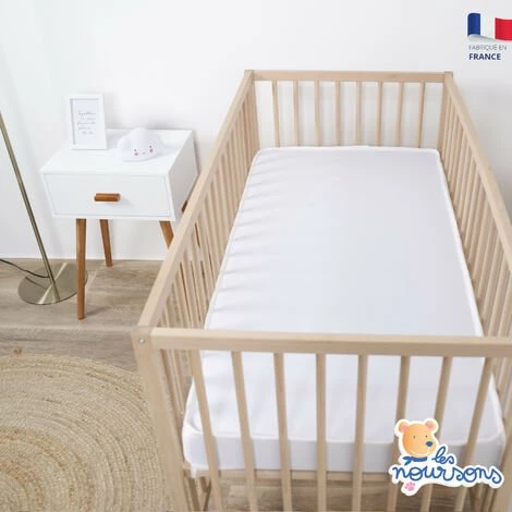 LES NOURSONS Matelas Bébé - 60x120 Cm - Réversible - OekoTex® - Garantie 2 Ans - Fabrication Française - Blanc 3 LES NOURSONS Matelas Bébé - 60x120 Cm - Réversible - OekoTex® - Garantie 2 Ans - Fabrication Française - Blanc – Image 3