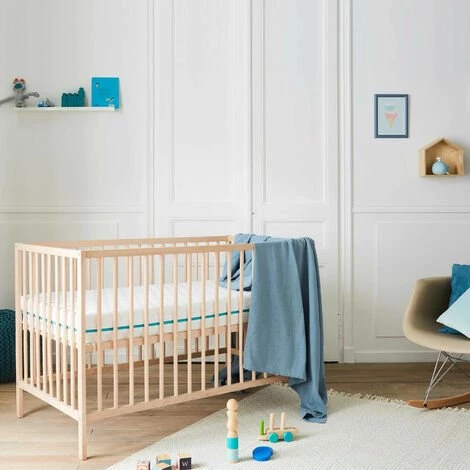 Babysom - Matelas Bébé Climatisé + 1 Protège Matelas Imperméable OFFERT - 60x120cm - Déhoussable - Epaisseur 12cm 2 Babysom - Matelas Bébé Climatisé + 1 Protège Matelas Imperméable OFFERT - 60x120cm - Déhoussable - Epaisseur 12cm – Image 2