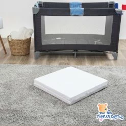 LES NOURSONS Matelas Pliant Bébé - 60x120cm - Matelas De Voyage - Déhoussable - Confortable - Garantie 2 Ans - Fabrication Française - Blanc -Matelas Soldes Boutique 61181828 5