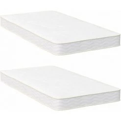 Matelas 90x190 - BOLLI Lot 2 Luxe Matelas Mémoire De Forme Pour Adulte Enfant - 7 Zones De Confort Mousse Mémoire Adaptative