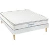 VENTE-UNIQUE.COM Ensemble Sommier + Matelas Ressorts Ensachés Et Surmatelas Intégré ALTIER De DREAMEA - 120x190 Cm