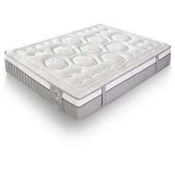MARCKONFORT Matelas Black Memory 135x190 Cm à Mémoire De Forme Avec Ressots Ensachés, Fermeté Moyenne - BLANC