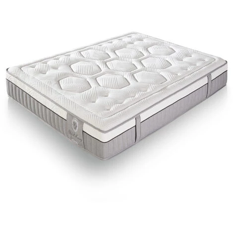 MARCKONFORT Matelas Black Memory 135x190 Cm à Mémoire De Forme Avec Ressots Ensachés, Fermeté Moyenne - BLANC 1 MARCKONFORT Matelas Black Memory 135x190 Cm à Mémoire De Forme Avec Ressots Ensachés, Fermeté Moyenne - BLANC