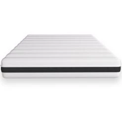 HBEDDING Matelas Ressorts Ensachés 140x190 Hygiospring - Mousse HR - Blanc