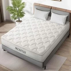 LEISEN Matelas Ressorts 140x190cm- Hybride à Ressorts + Mousse Mémoire - Durable Et Transpirabl- Épaisseur 10 Inch - Label Sanitzd 140X190X25 Cm (Anti Bactérien/acarien)