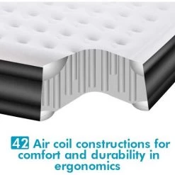 HAZEL Matelas Gonflable 2 Personnes Avec Pompe Electrique Intégrée, Lits Gonflable D’Appoint Pneumatique Lit D'invité, 203 X 157 X 47 Cm -Matelas Soldes Boutique 64196191 3