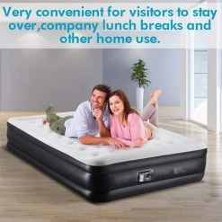 HAZEL Matelas Gonflable 2 Personnes Avec Pompe Electrique Intégrée, Lits Gonflable D’Appoint Pneumatique Lit D'invité, 203 X 157 X 47 Cm -Matelas Soldes Boutique 64196191 5