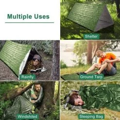 BF Sac De Couchage De Survie Sac De Couchage D'urgence Couverture De Survie Réutilisable Survie Ultra Légère Et Imperméable Idéal Pour Le Camping En Plein Air, La Randonnée Et L'aventure 2 Pièces -Matelas Soldes Boutique 64387893 5
