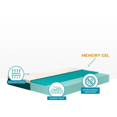 Matelas 1 Place Et Demie Mémoire De Forme 25cm 120x190cm Memory Gel Veradea 4 Matelas 1 Place Et Demie Mémoire De Forme 25cm 120x190cm Memory Gel Veradea – Image 4