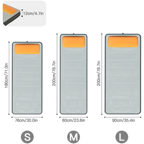 HAPPYSHOPPING Matelas Pneumatique Pliant Portable épaississement Automatique, S - S 2 HAPPYSHOPPING Matelas Pneumatique Pliant Portable épaississement Automatique, S - S â Image 2