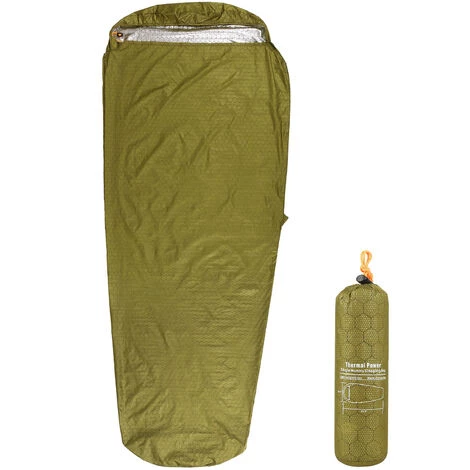 ASUPERMALL Sac De Couchage D'urgence Léger Imperméable à L'eau Thermique Couverture D'urgence équipement De Survie Pour Aventure En Plein Air Camping Randonnée Sac à Dos, Vert 2 ASUPERMALL Sac De Couchage D'urgence Léger Imperméable à L'eau Thermique Couverture D'urgence équipement De Survie Pour Aventure En Plein Air Camping Randonnée Sac à Dos, Vert – Image 2