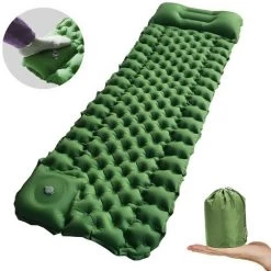 BF Matelas De Couchage De Camping Avec Oreiller, Matelas De Couchage Ultra Léger Avec Pompe, Matelas D'air Extérieur Imperméable Et Durable
