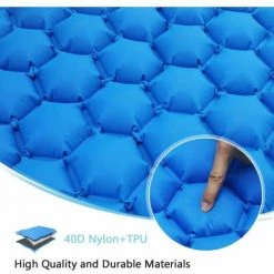 KAEJYIUT Matelas De Camping, Tapis De Couchage Avec Oreiller De Camping Couchage D’air Ultraléger Pour Camping, Voyage, Randonnée(bleu) 8 KAEJYIUT Matelas De Camping, Tapis De Couchage Avec Oreiller De Camping Couchage D’air Ultraléger Pour Camping, Voyage, Randonnée(bleu) -Matelas Soldes Boutique 66212085 4