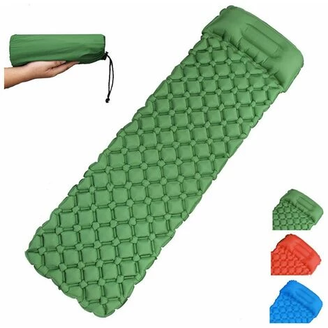 KAEJYIUT Matelas De Camping, Tapis De Couchage Avec Oreiller De Camping Couchage D’air Ultraléger Pour Camping, Voyage, Randonnée(bleu) 5 KAEJYIUT Matelas De Camping, Tapis De Couchage Avec Oreiller De Camping Couchage D’air Ultraléger Pour Camping, Voyage, Randonnée(bleu) – Image 5