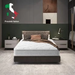 AIIBOT Matelas 90x200 Matelas Ressorts Ensachés Avec 7 Zones Matelas à Haute Élasticité Hypoallergénique Et Respirant