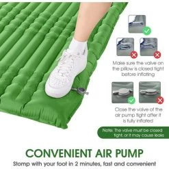 HAPPYSHOPPING Tapis Gonflable Double Avec Tirettes Autogonflant, Bleu Marine - Bleu Marine 9 HAPPYSHOPPING Tapis Gonflable Double Avec Tirettes Autogonflant, Bleu Marine - Bleu Marine -Matelas Soldes Boutique 66348669 5