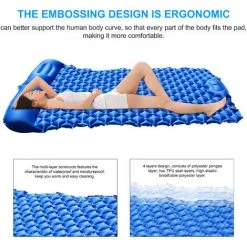 TANCYCO Matelas De Couchage Extérieur En TPU Pour Camping, Tapis Gonflable Avec Oreillers, Tapis De Voyage, Tente, Lit Pliant, Coussin D'air Ultraléger Pour Randonnée, Trekking (orange) -Matelas Soldes Boutique 66391362 5