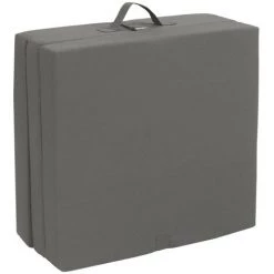 LES TENDANCES Matelas En Mousse Pliable En 3 Sections 190 X 70 X 9 Cm Gris -Matelas Soldes Boutique 66905047 5