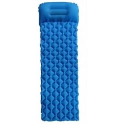 KAEJYIUT Matelas De Camping, Tapis De Couchage Avec Oreiller De Camping Couchage D’air Ultraléger Pour Camping, Voyage, Randonnée（bleu）