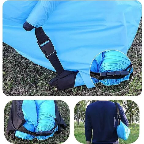 FVO Canapé Gonflable Imperméable 200 X 70 Cm Avec Sac De Transport Compact, Canapé Gonflable Et Tissu Indéchirable Jusqu'à , Idéal Pour Le Camping, La Mer, La Plage, Le Salon D'air, Bleu 3 FVO Canapé Gonflable Imperméable 200 X 70 Cm Avec Sac De Transport Compact, Canapé Gonflable Et Tissu Indéchirable Jusqu'à , Idéal Pour Le Camping, La Mer, La Plage, Le Salon D'air, Bleu – Image 3