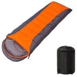 FVO Sac De Couchage Température Extrême -8-15°C Sac De Couchage Grand Froid, 3-4 Saisons Flanelle Sac De Couchage Hiver Léger Convient Pour L'extérieur, Le Camping, Les Voyages-orange