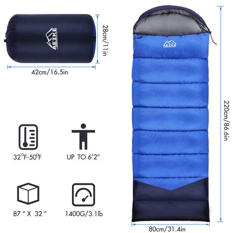 ASUPERMALL Sac De Couchage D'hiver Ultraléger Avec Sac De Couchage Pour La Randonnée Et Le Camping 5 ASUPERMALL Sac De Couchage D'hiver Ultraléger Avec Sac De Couchage Pour La Randonnée Et Le Camping – Image 5