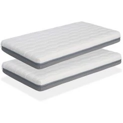 DORMALIT LOT X2 Matelas Mousse 70X190 KALA, Epaisseur 14 CM, Ergonomique Et Respirant