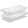 DORMALIT LOT X2 Matelas Mousse 80X180 CARAMEL, Epaisseur 11 CM, Ergonomique Et Respirant