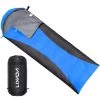 Lixada Spliceable All Season Sleeping Bag Single Double Sleeping Bag Waterproof, 1300g Bleu Gris - 1300g Bleu Gris