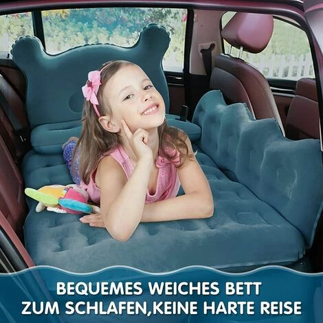 QERSTA Matelas Gonflable Voiture SUV Avec Pompe, Lit Gonflable De Voyage, Coussin De Siège Arrière De Voiture Pour Des Enfants, Confortable Surface Floquée Pour Camping Voyage (Bleu) 2 QERSTA Matelas Gonflable Voiture SUV Avec Pompe, Lit Gonflable De Voyage, Coussin De Siège Arrière De Voiture Pour Des Enfants, Confortable Surface Floquée Pour Camping Voyage (Bleu) – Image 2