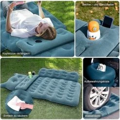 QERSTA Matelas Gonflable Voiture SUV Avec Pompe, Lit Gonflable De Voyage, Coussin De Siège Arrière De Voiture Pour Des Enfants, Confortable Surface Floquée Pour Camping Voyage (Bleu) 8 QERSTA Matelas Gonflable Voiture SUV Avec Pompe, Lit Gonflable De Voyage, Coussin De Siège Arrière De Voiture Pour Des Enfants, Confortable Surface Floquée Pour Camping Voyage (Bleu) -Matelas Soldes Boutique 68097931 4