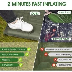 ASUPERMALL Matelas De Couchage Double Gonflable De 10,2 Cm D'épaisseur Avec Oreiller Et Pompe Intégrée Matelas D'air Léger Et Imperméable Pour Camping, Voiture, Voyage, Randonnée, Bleu Marine, 200 X 140 X 10 Cm 7 ASUPERMALL Matelas De Couchage Double Gonflable De 10,2 Cm D'épaisseur Avec Oreiller Et Pompe Intégrée Matelas D'air Léger Et Imperméable Pour Camping, Voiture, Voyage, Randonnée, Bleu Marine, 200 X 140 X 10 Cm -Matelas Soldes Boutique 68312129 3