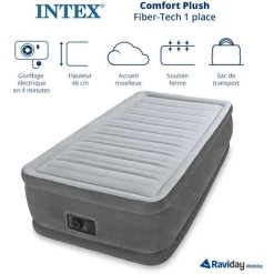 Matelas électrique 1 Personne Comfort Plush Intex -Matelas Soldes Boutique 6968942 5